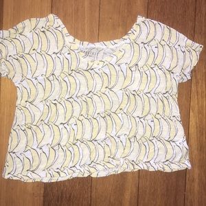 Go Bananas XS crop Tee